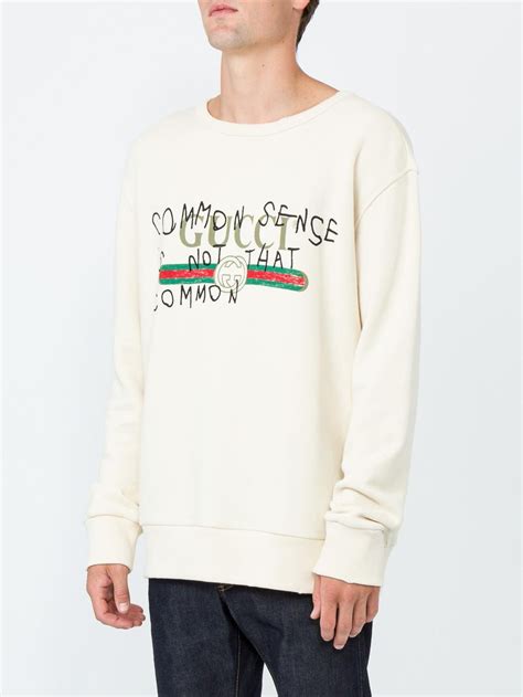 gucci common sense is not that common sweatshirt black